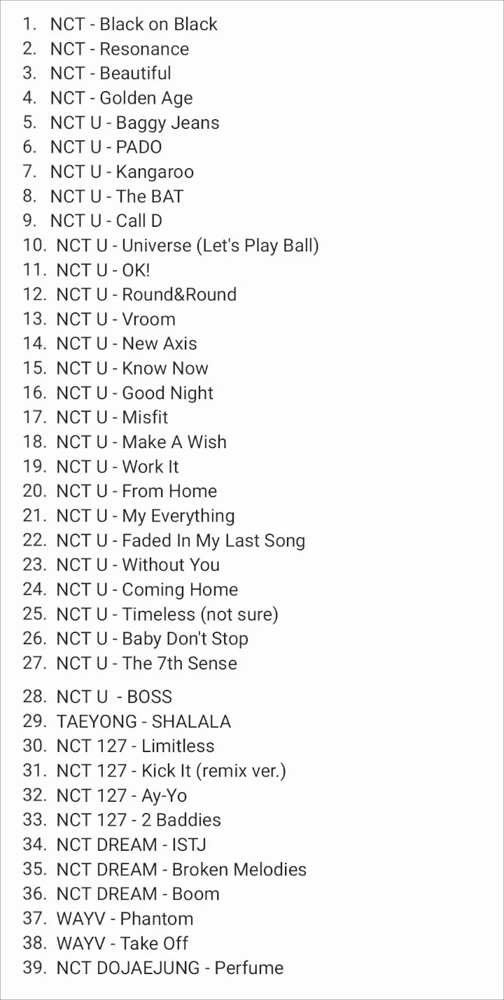 NCT DREAM CENTER On X FULL SETLIST NCT DREAM TOUR 'THE, 58 OFF