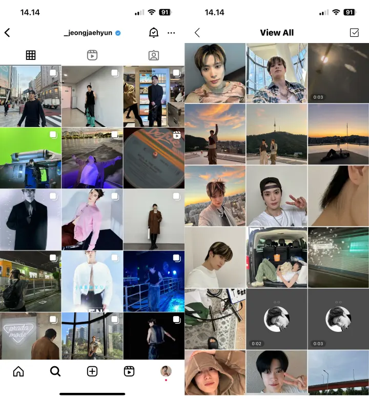 konten Jaehyun NCT di Instagram dan Bubble