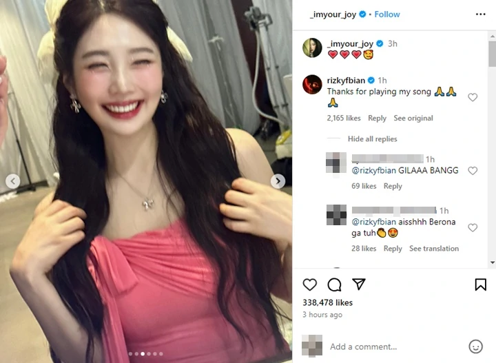 Rizky Febian Diledek Salting Saat Ucap Terima Kasih ke Joy Red Velvet