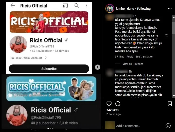 Ria Ricis Kepergok Hapus Gambar Teuku Ryan di Banner Channel YouTube