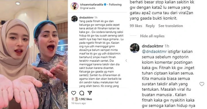 Artis Cantik Icha Annisa Faradila Tulus Doakan Mendiang Stevie Agnecya ...