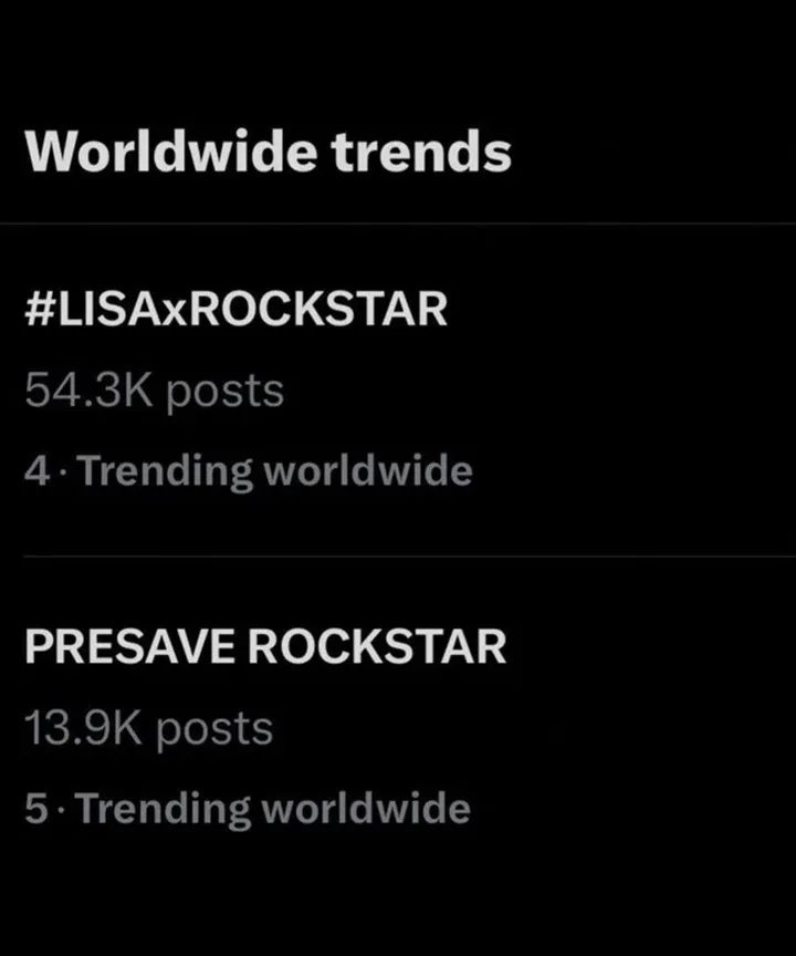 Lisa BLACKPINK Kuasai Trending usai Tampil Manglingi di Poster \'Rockstar\'