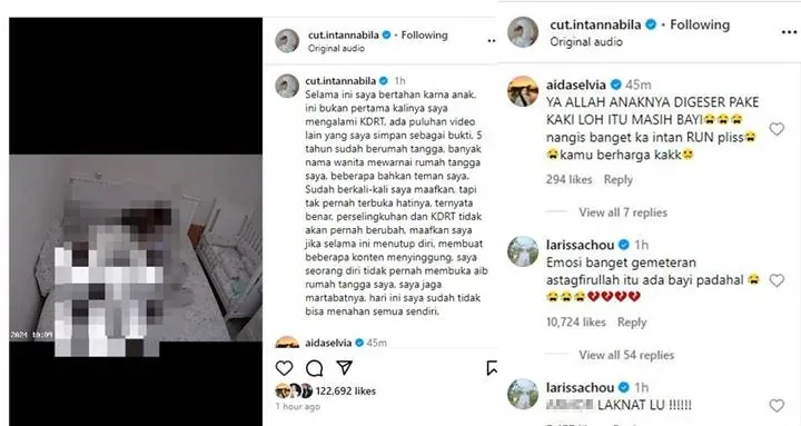 Video CCTV Selebgram Cut Intan Nabila Dihajar Suami CEO Bikin Larissa ...