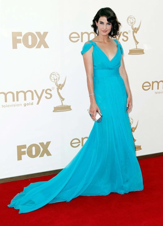 Gambar Foto Cobie Smulders di Red Carpet Primetime Emmy Awards 2011