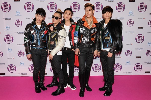 Gambar Foto Big Bang di Red Carpet MTV EMA 2011