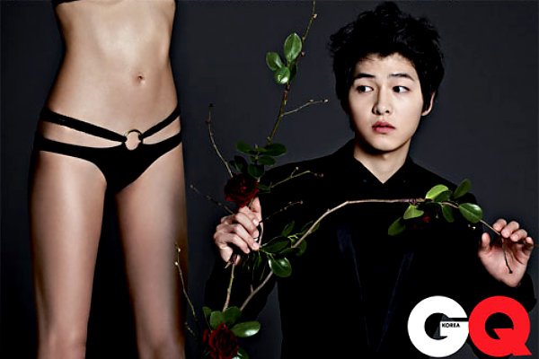 Gambar Foto Ekspresi Song Joong Ki di Majalah GQ Korea edisi Desember 2011