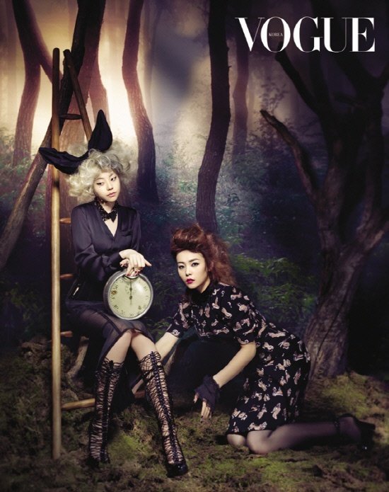 Gambar Foto Sohee dan Sunye di Majalah Vogue edisi Desember 2011