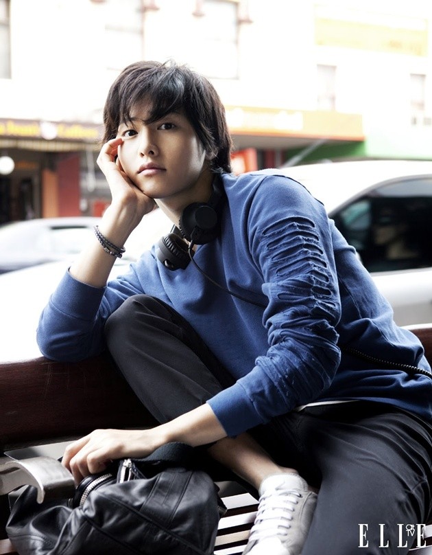 Gambar Foto Song Joong Ki untuk Majalah Elle Korea