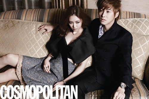 Gambar Foto Lee Yeon Hee dan U-Know Yunho di Majalah Cosmopolitan