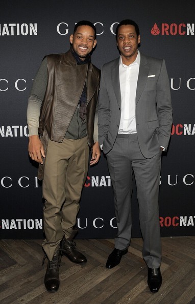Gambar Foto Will Smith dan Jay-Z di Acara Gucci and Rocnation Pre-GRAMMY Brunch