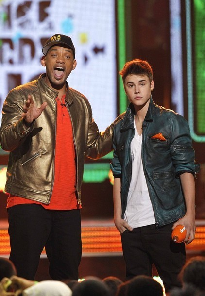 Gambar Foto Will Smith dan Justin Bieber di Kids' Choice Awards 2012