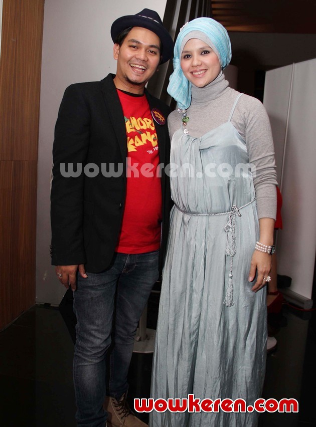 Gambar Foto Indra Bekti dan Aldila Jelita di Premier Film 'Jenderal Kancil The Movie'