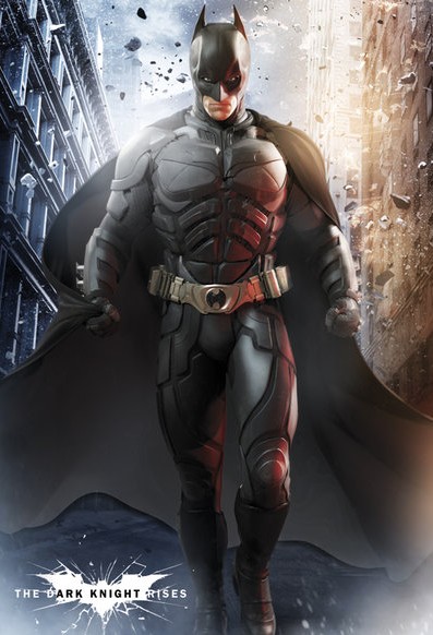 Gambar Foto Christian Bale Sebagai Batman/Bruce Wayne di Poster Film 'The Dark Knight Rises'