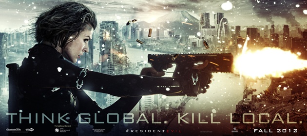 Gambar Foto Milla Jovovich di Poster Resident Evil: Retribution