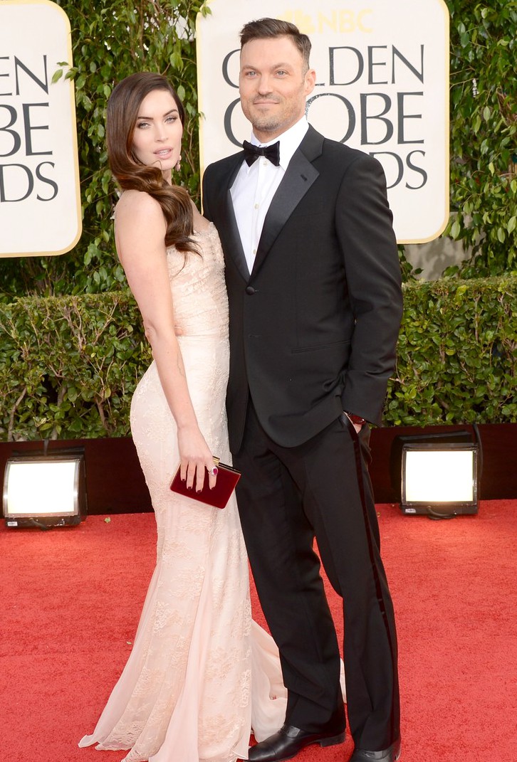 Gambar Foto Megan Fox dan Brian Austin Green di Red Carpet Golden Globe Awards 2013