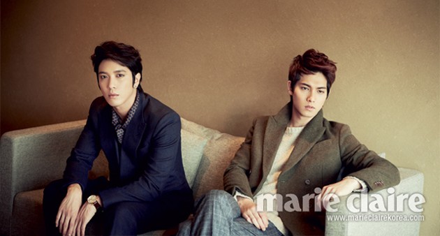 Gambar Foto Lee Jong Hyun dan Jung Yong Hwa CN Blue di majalah Marie Claire Edisi Januari 2013
