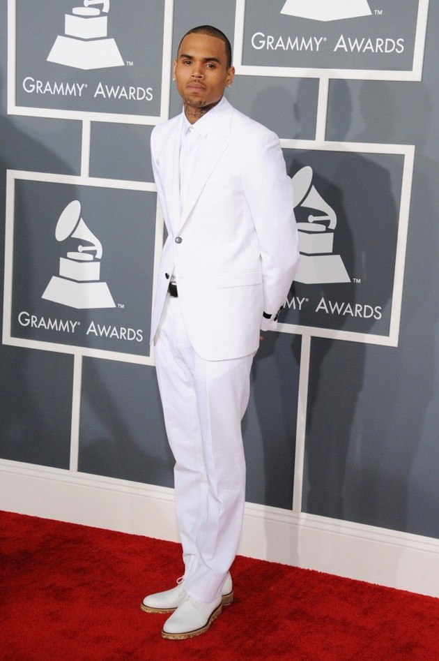Gambar Foto Chris Brown di Red Carpet Grammy Awards 2013