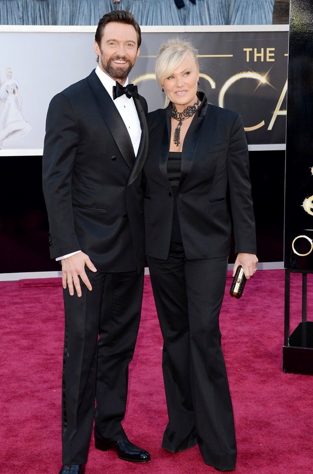 Gambar Foto Hugh Jackman dan Deborra-Lee Furness di Red Carpet Oscar 2013