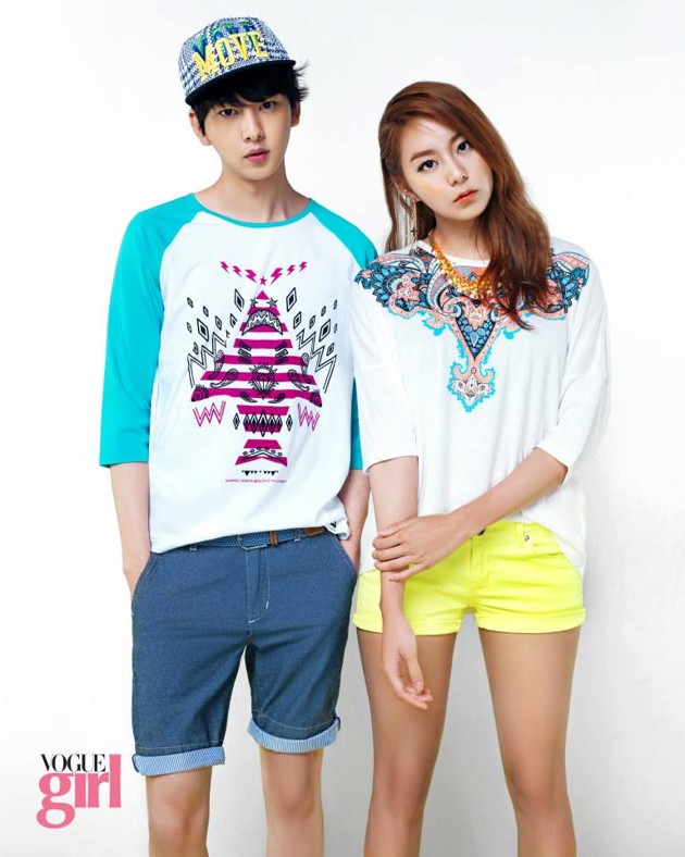 Gambar Foto Kang Chul Woong dan Uee After School di Majalah Vogue Girl Edisi Juni 2013