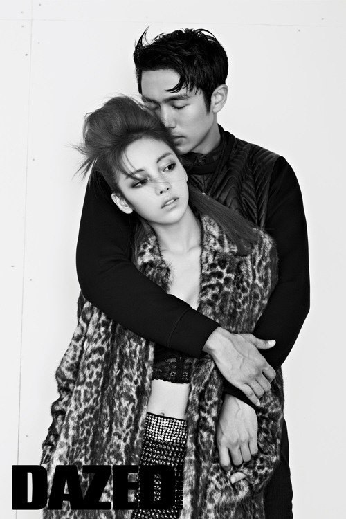 Gambar Foto Seulong 2AM dan Goo Hara Kara di Majalah Dazed&Confused Edisi September 2013