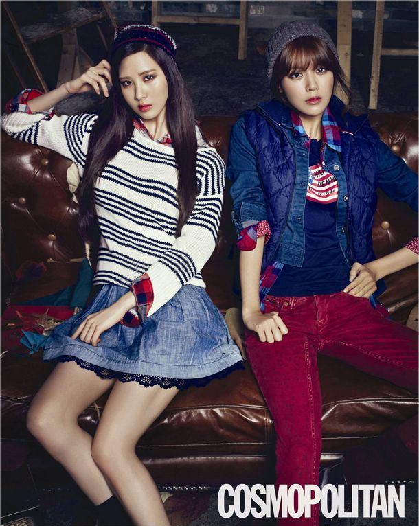 Gambar Foto Sooyoung dan Seohyun Girls' Generation di Majalah Cosmopolitan Edisi September 2013
