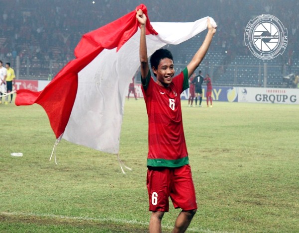 Gambar Foto Evan Dimas Rayakan Kemenangan Indonesia Atas Korea Selatan
