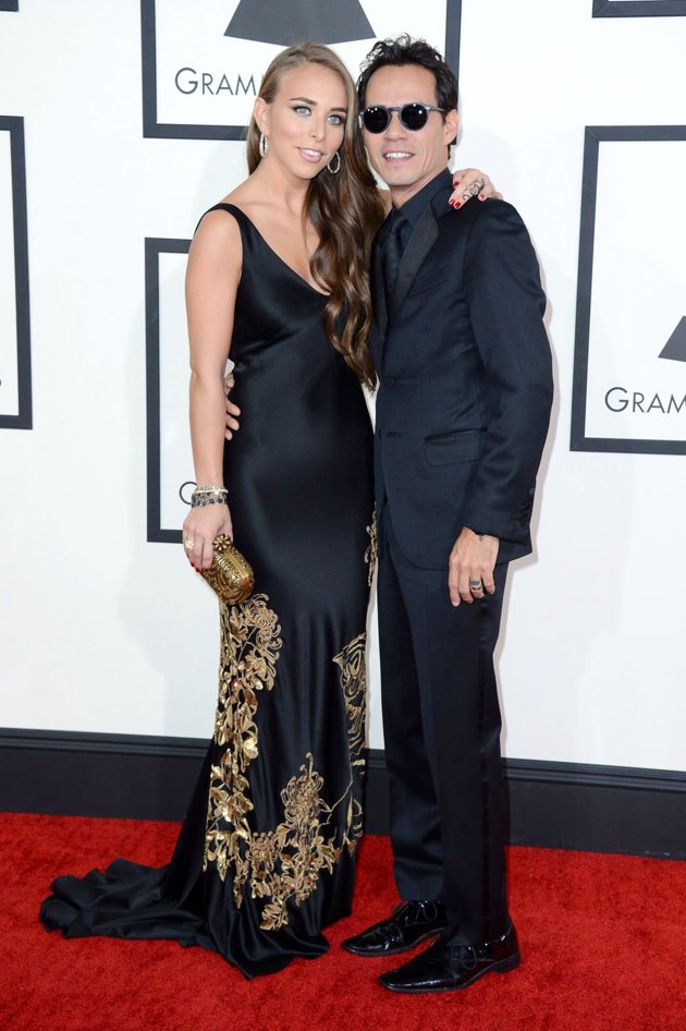 Gambar Foto Chloe Green dan Marc Anthony di Red Carpet Grammy Awards 2014