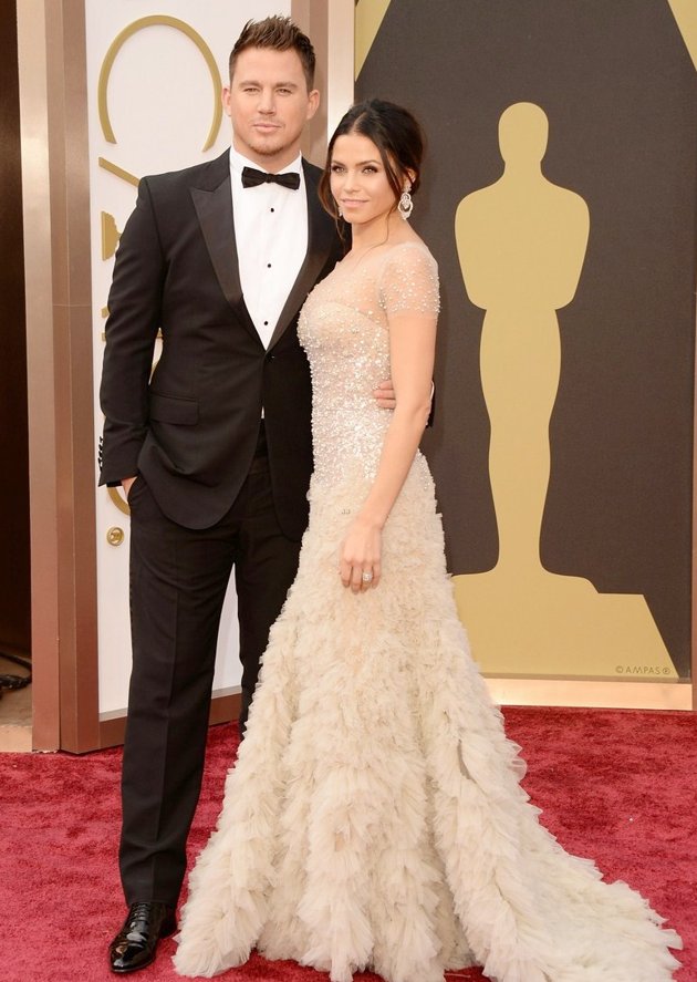 Gambar Foto Channing Tatum dan Jenna Dewan di Red Carpet Oscar 2014