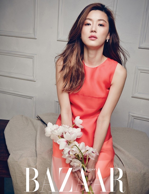 Gambar Foto Jun Ji Hyun di Majalah Harper's Bazaar Edisi April 2014