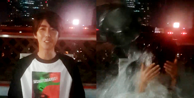 Gambar Foto Kwanghee ZE:A Saat Lakukan Aksi 'Ice Bucket Challenge'