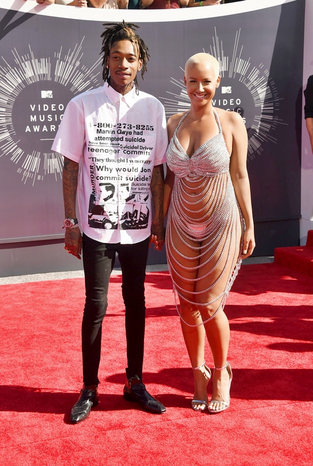 Gambar Foto Wiz Khalifa dan Amber Rose di Red Carpet MTV Video Music Awards 2014