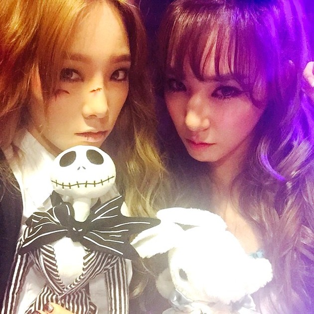 Gambar Foto Tae Yeon dan Tiffany Girls' Generation di Pesta Halloween SM Entertainment