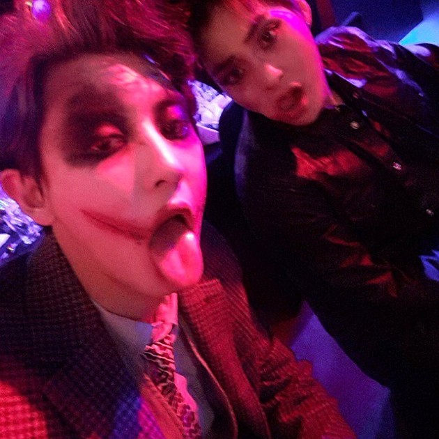 Gambar Foto Chanyeol dan Xiumin EXO di Pesta Halloween SM Entertainment