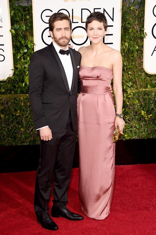 Gambar Foto Jake dan Maggie Gyllenhaal di Red Carpet Golden Globe Awards 2015