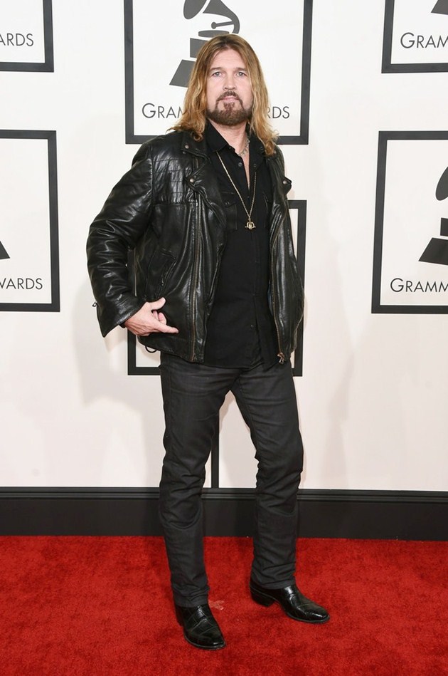 Gambar Foto Billy Ray Cyrus di Red Carpet Grammy Awards 2015