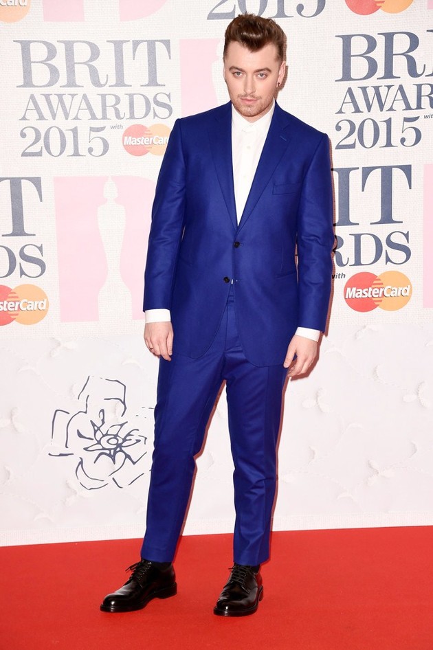 Gambar Foto Sam Smith di Red Carpet BRIT Awards 2015