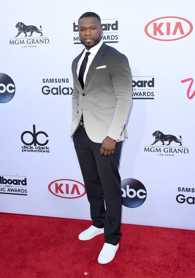 Gambar Foto 50 Cent di Red Carpet Billboard Music Awards 2015
