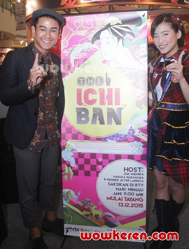 Gambar Foto Dwi Andhika dan Haruka Nakagawa di Jumpa Pers Launching Program Acara Traveling 'The Ichiban'