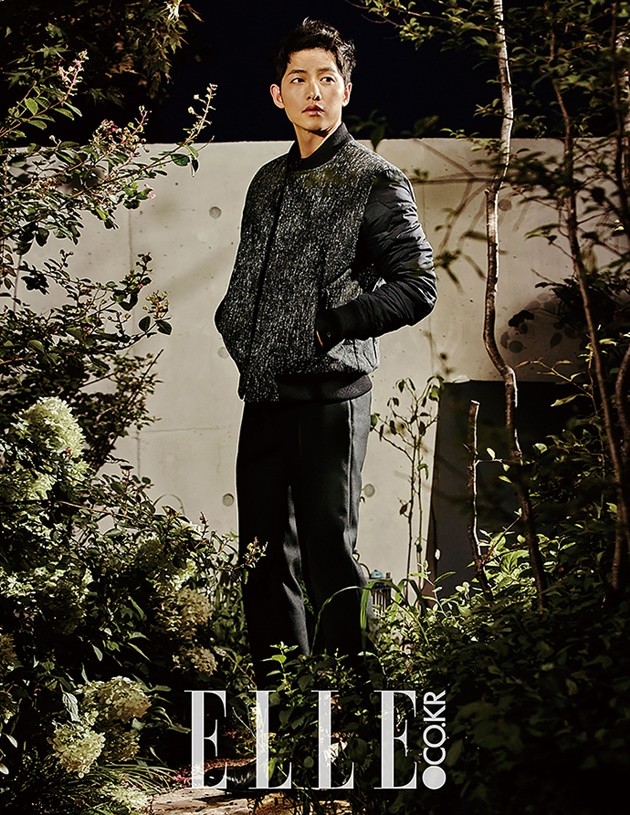 Gambar Foto Song Joong Ki di Majalah Elle Korea Edisi Oktober 2015