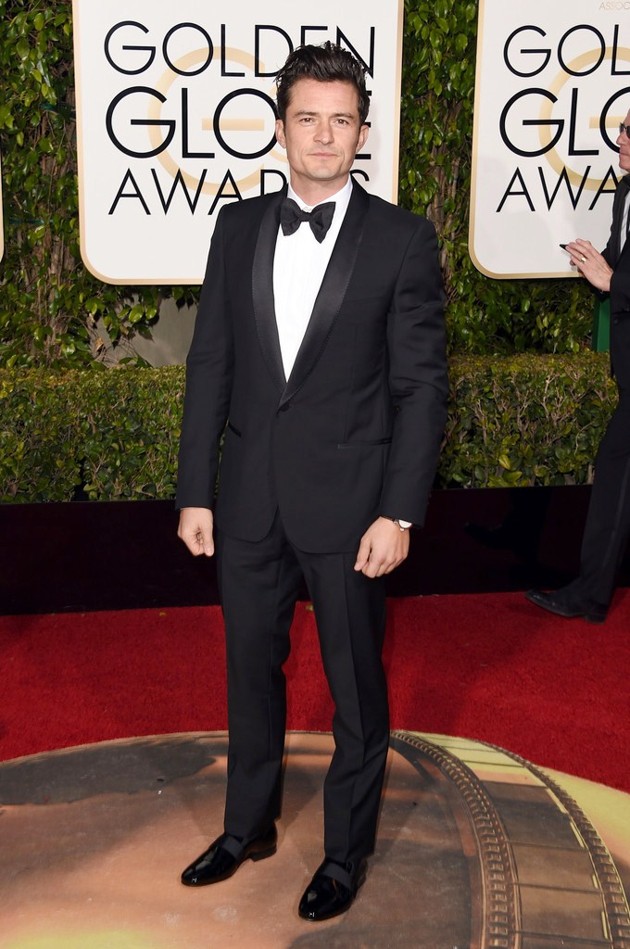 Gambar Foto Orlando Bloom di Red Carpet Golden Globes Awards 2016