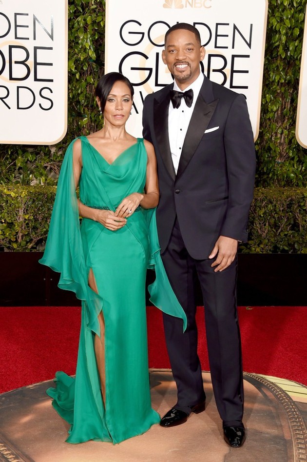 Gambar Foto Jada Pinkett Smith dan Will Smith di Red Carpet Golden Globes Awards 2016