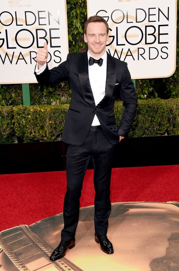 Gambar Foto Michael Fassbender di Red Carpet Golden Globes Awards 2016