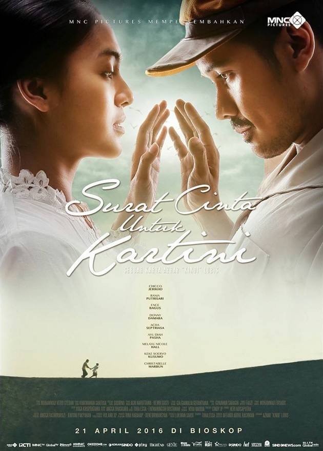 Gambar Foto Rania Putri Sari dan Chico Jericho di Poster Film 'Surat Cinta Untuk Kartini'