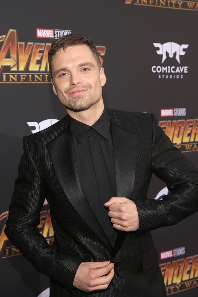Gambar Foto Sebastian Stan hadir di global premiere film 'Avengers: Infinity War'.