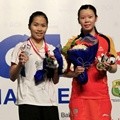 Ratchanok Intanon (kiri) Asal Thailand Juara II Tunggal Putri Indonesia Open 2014