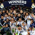 Tim Real Madrid Rayakan Kemenangan di Piala Super Eropa 2014
