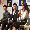 D.O. EXO, Jo Jung Suk dan Park Shin Hye di Press Conference Film 'Hyung'
