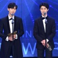 Jinyoung B1A4 dan Kwak Dong Yeon di KBS Entertainment Awards 2016