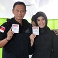 Agus Harimurti Yudhoyono dan Annisa Pohan di TPS 6 Rawa Barat