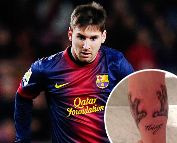 Lionel Messi Buat Tato Nama Anak Sebagai Jimat Kesuksesan